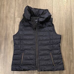 Lands' End Dark Blue Quilted Vest